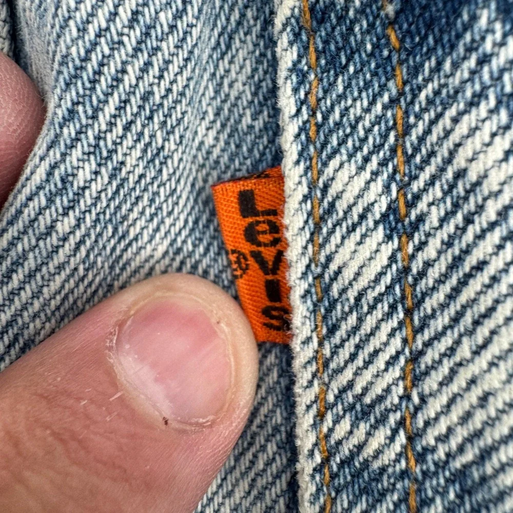 Levis‎ 550 Relaxed Fit Jeans Mens W34 L34 Light Acid Wash Distressed Orange Tab